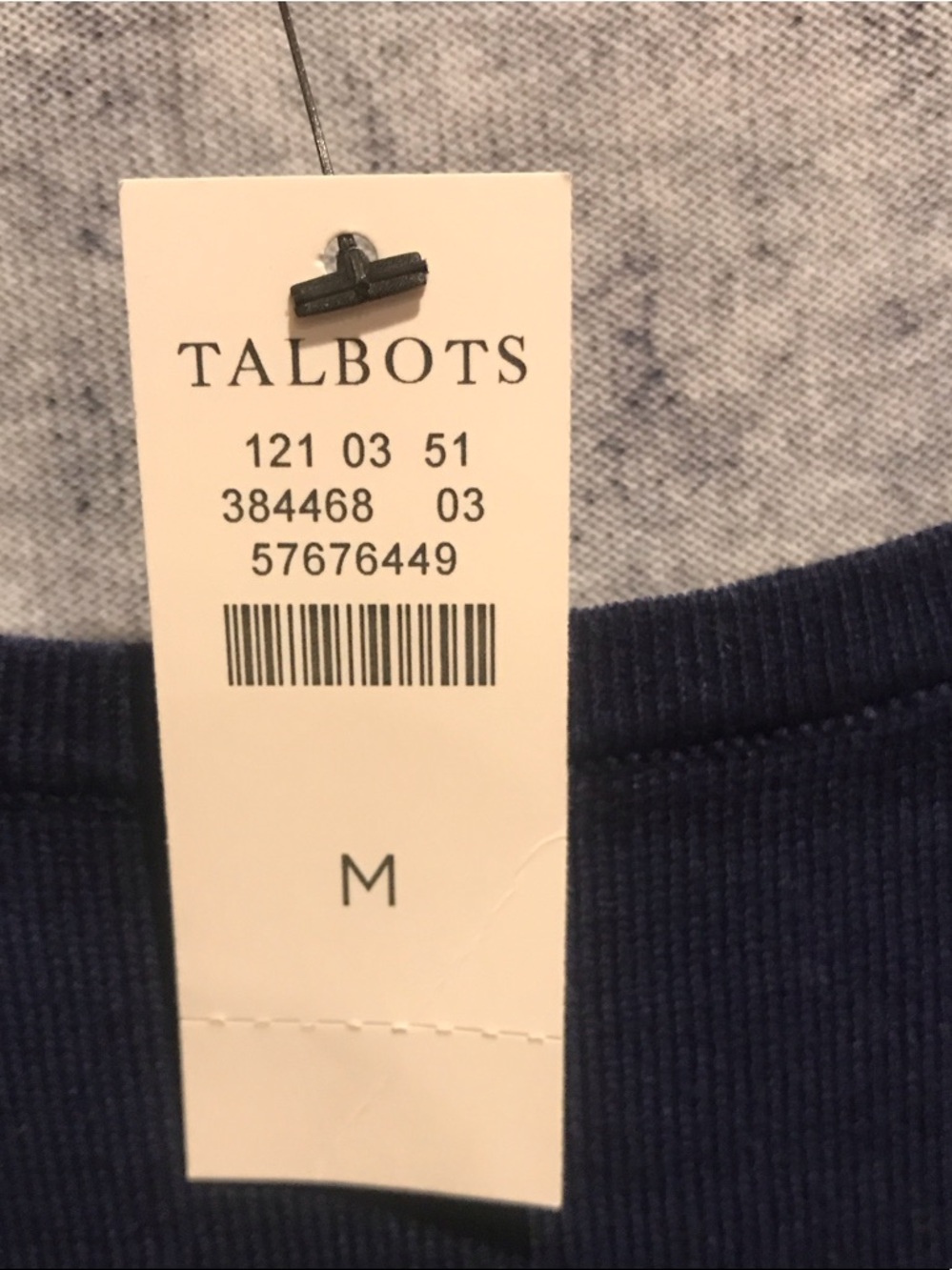 New Talbots Navy Floral Scoop-Neck Sleeveless Pullover - Picture 6 of 6